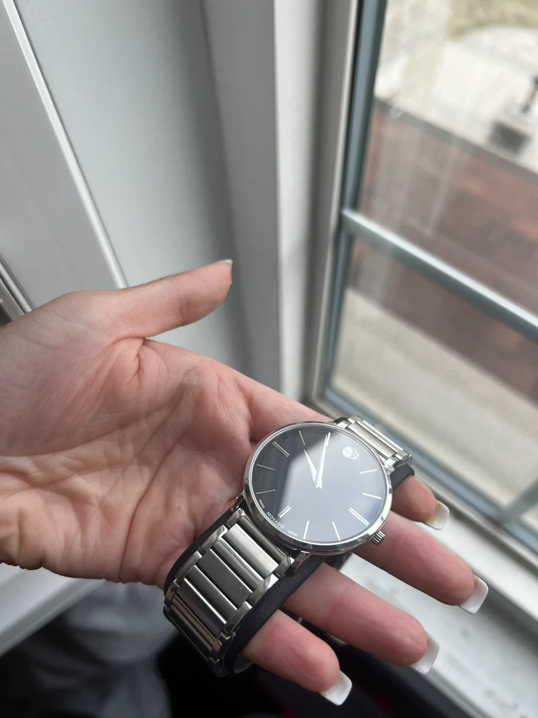 Movado Ultra Slim Stainless Steel Watch