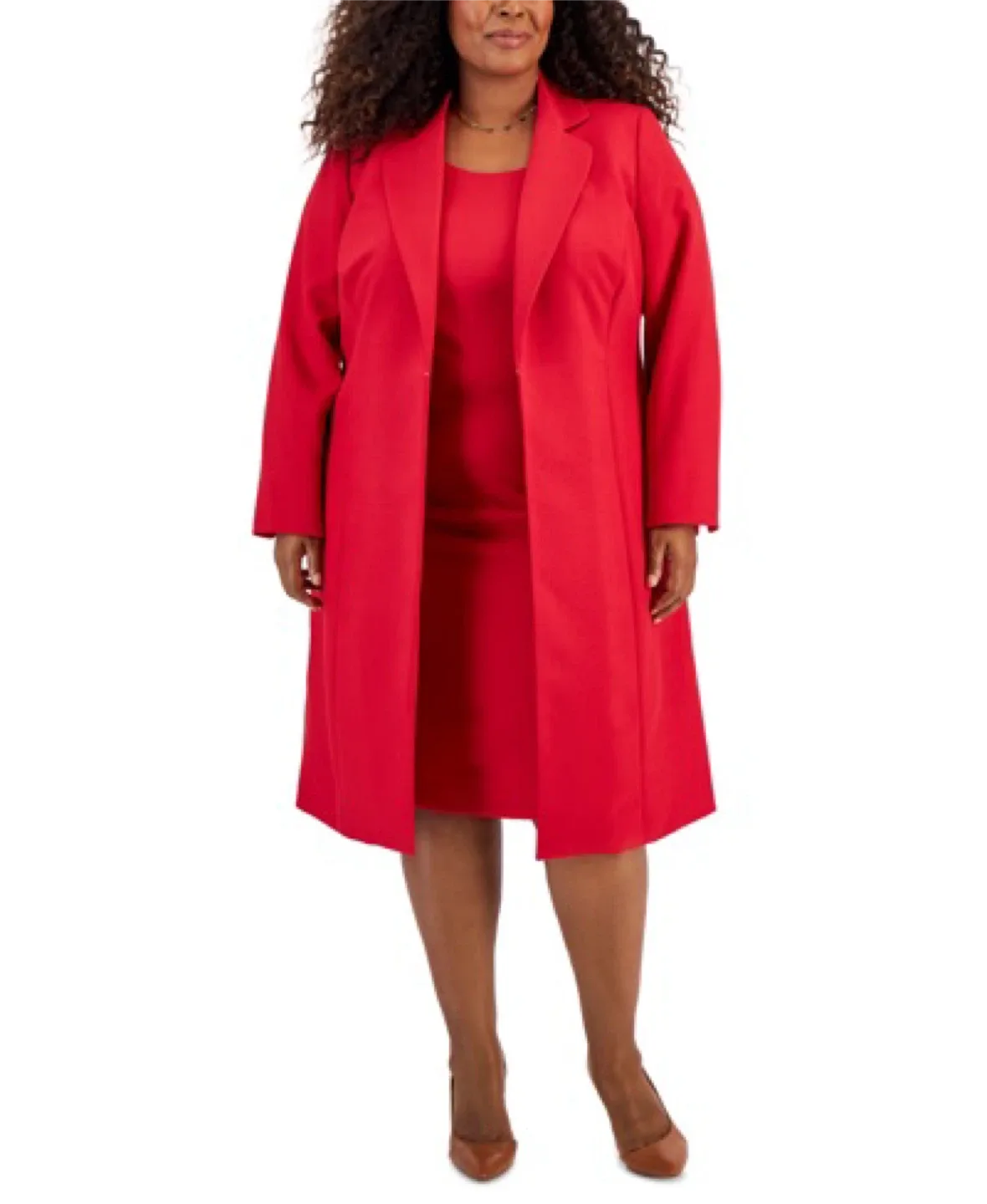 Le Suit Ruby Red 2-Piece Dress Suit - Size 20W