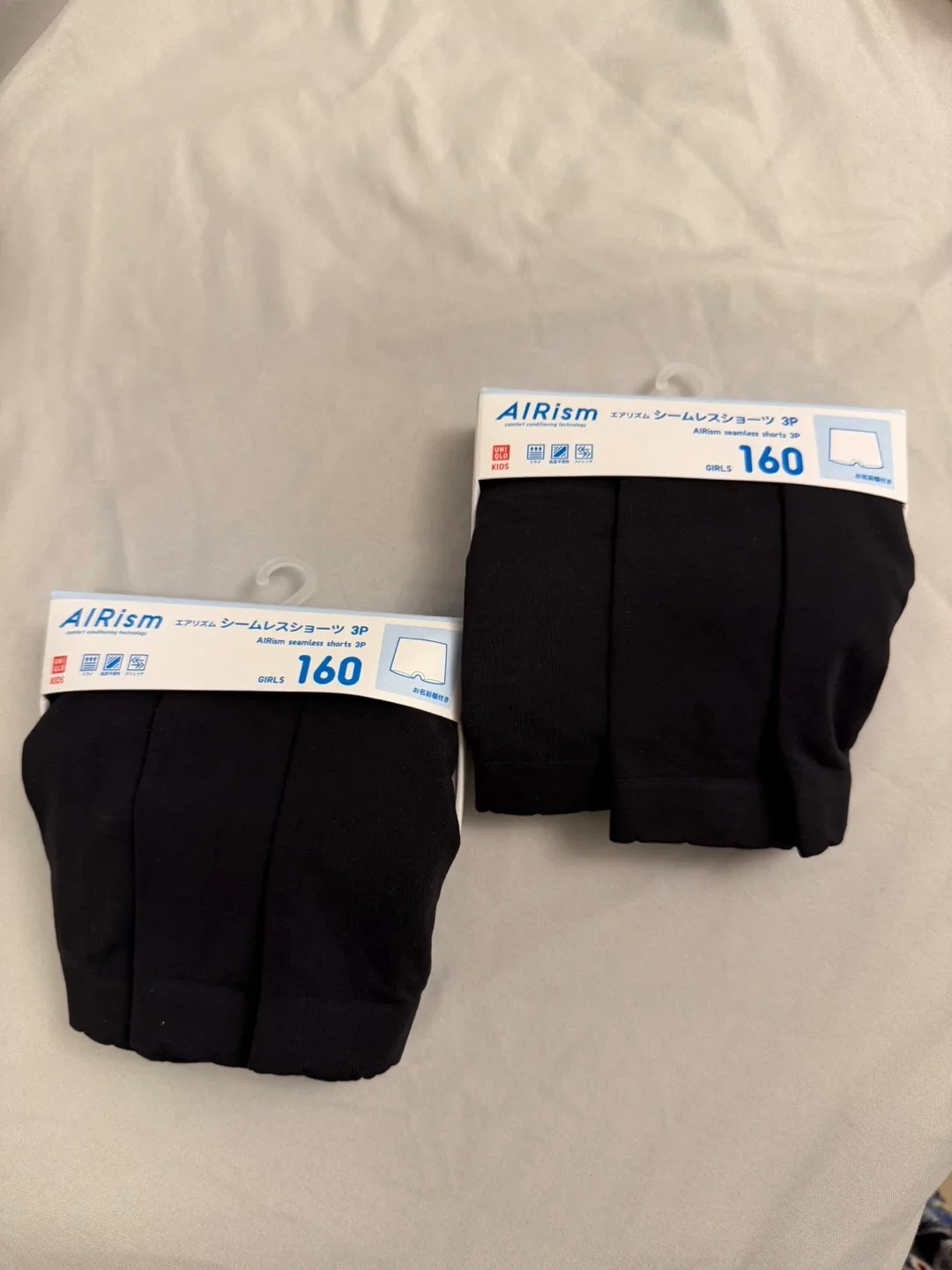 Uniqlo AIRism Seamless Shorts, Girls, Size 160, Black