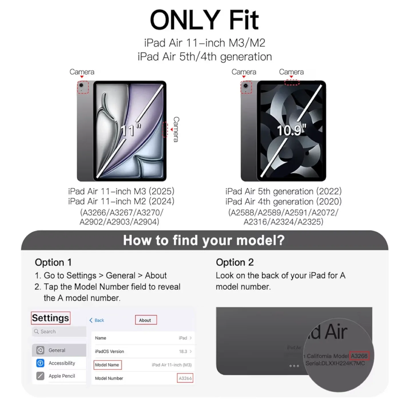 JETech iPad Air case for 4th/5th/11-inch M3/M2 - Black image indicator(2)