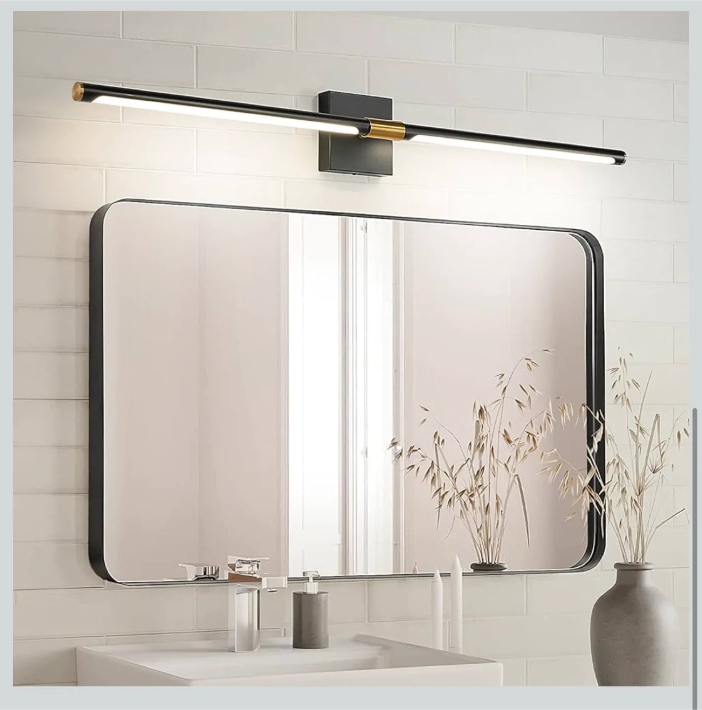 Faziyo 48inch Modern LED Vanity Light - Black & Gold image indicator(5)