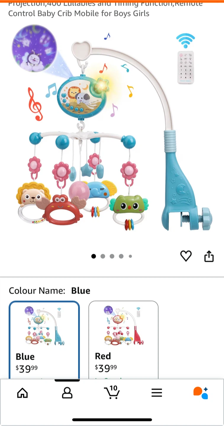 Crib Mobile with Music & Lights