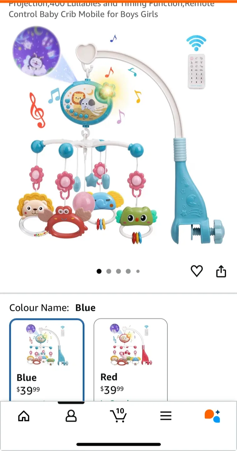 Crib Mobile with Music & Lights