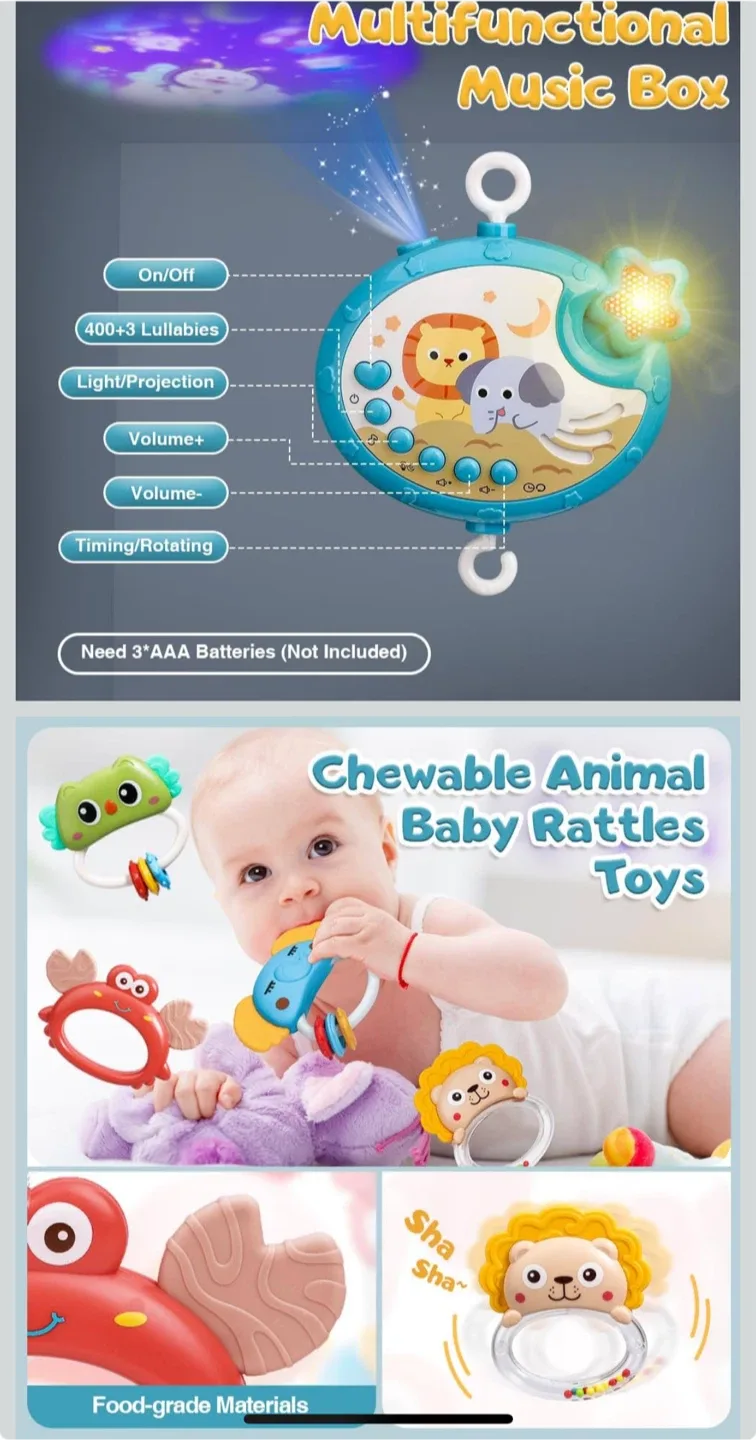 Crib Mobile with Music & Lights image indicator(4)