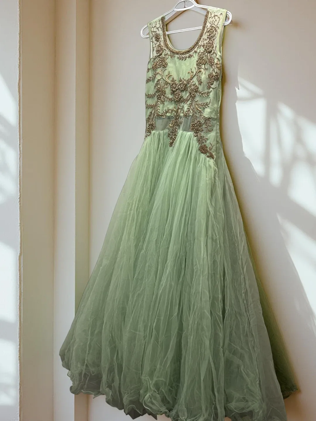 Mint Green Embroidered Gown – Brand New w/o Tags image indicator(2)