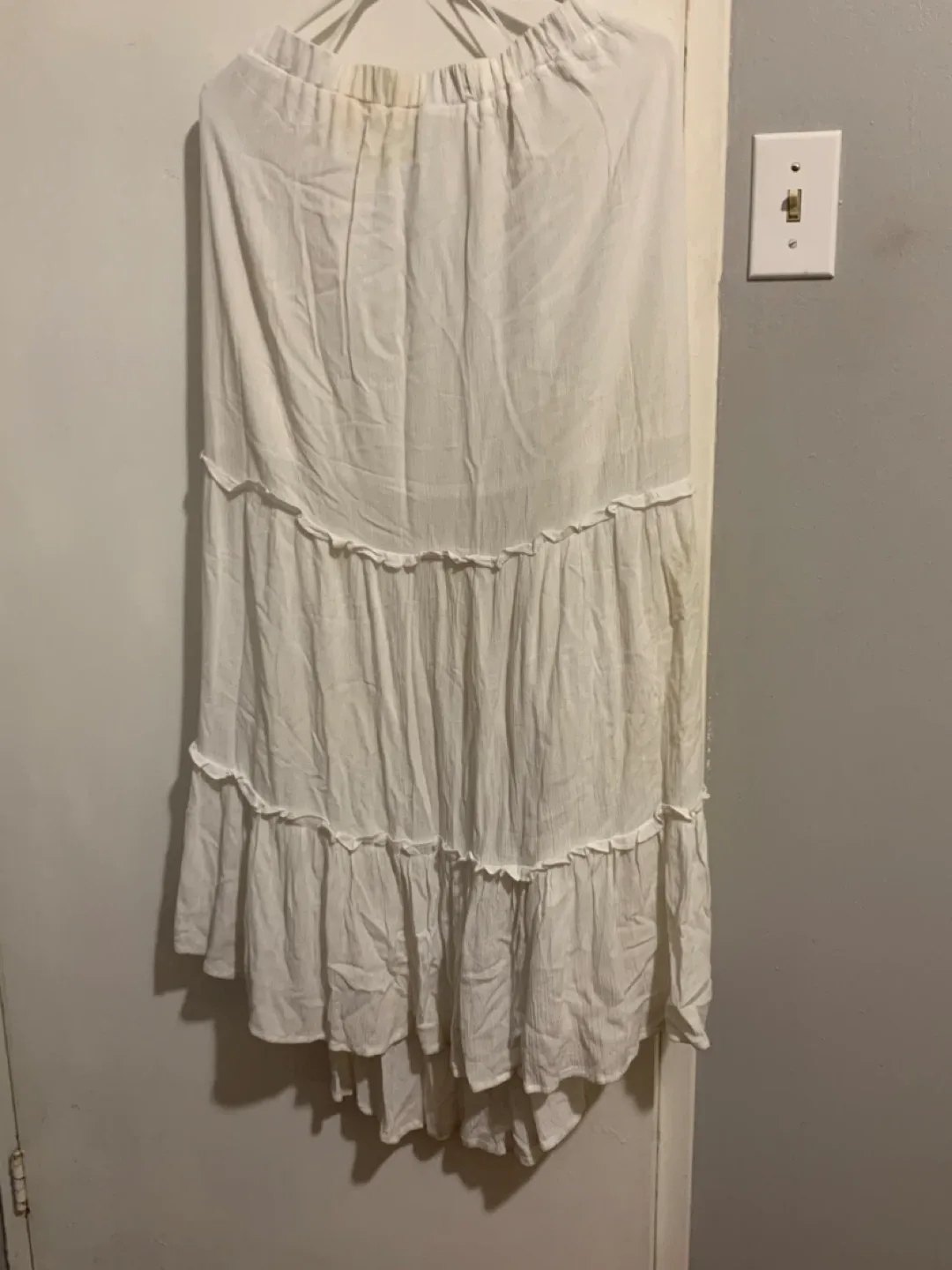 George White Tiered Maxi Skirt image indicator(2)