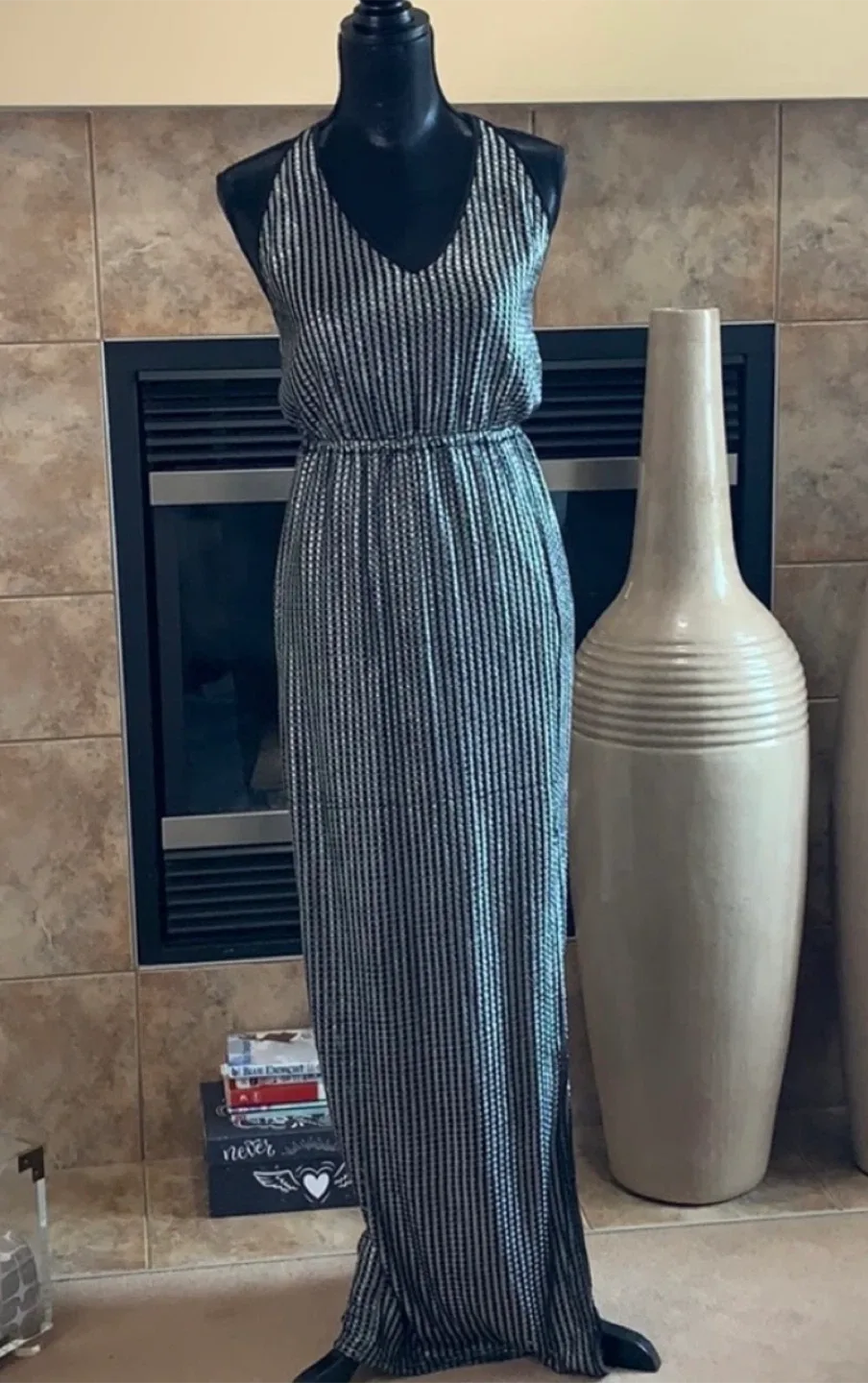 Silver Maxi Dress