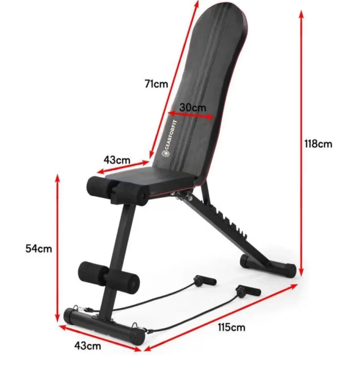 Gearforfit Adjustable Weight Bench image indicator(3)