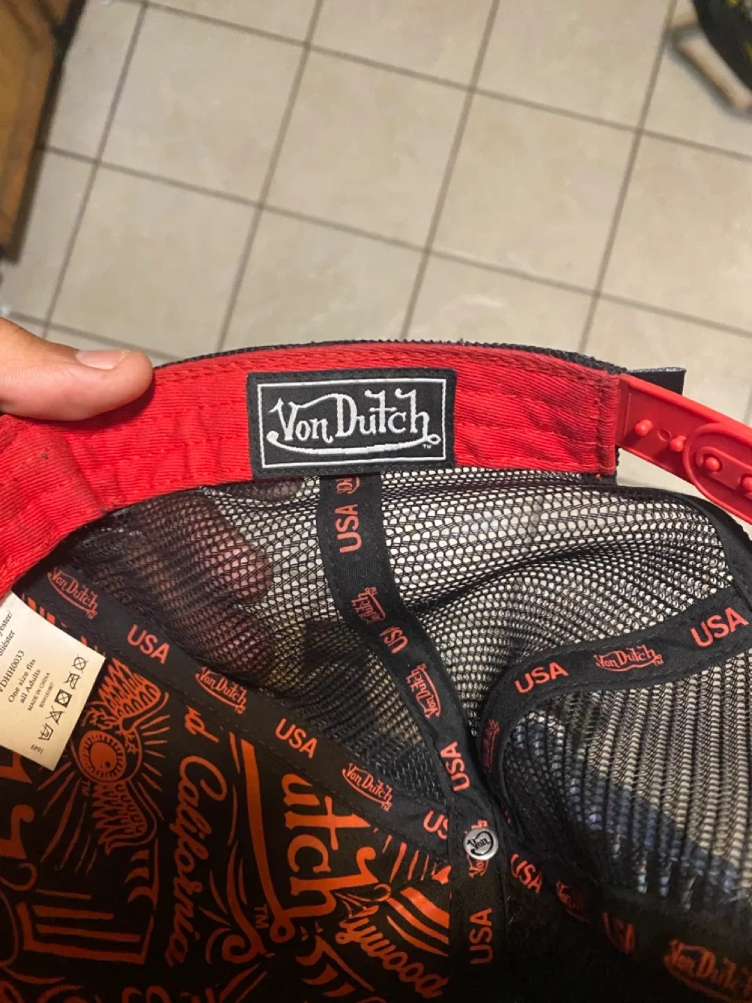 Von Dutch Red Snakeskin Trucker Hat image indicator(3)