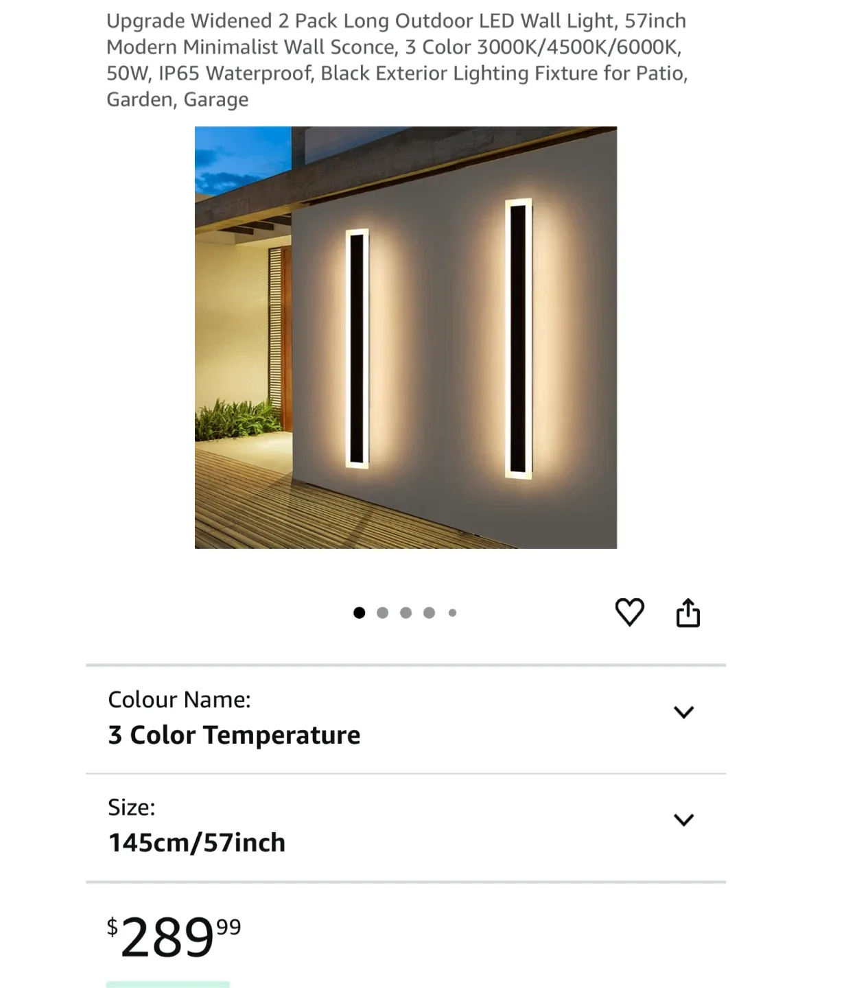 Outdoor LED Wall Light Fixture. 1 available image indicator(8)