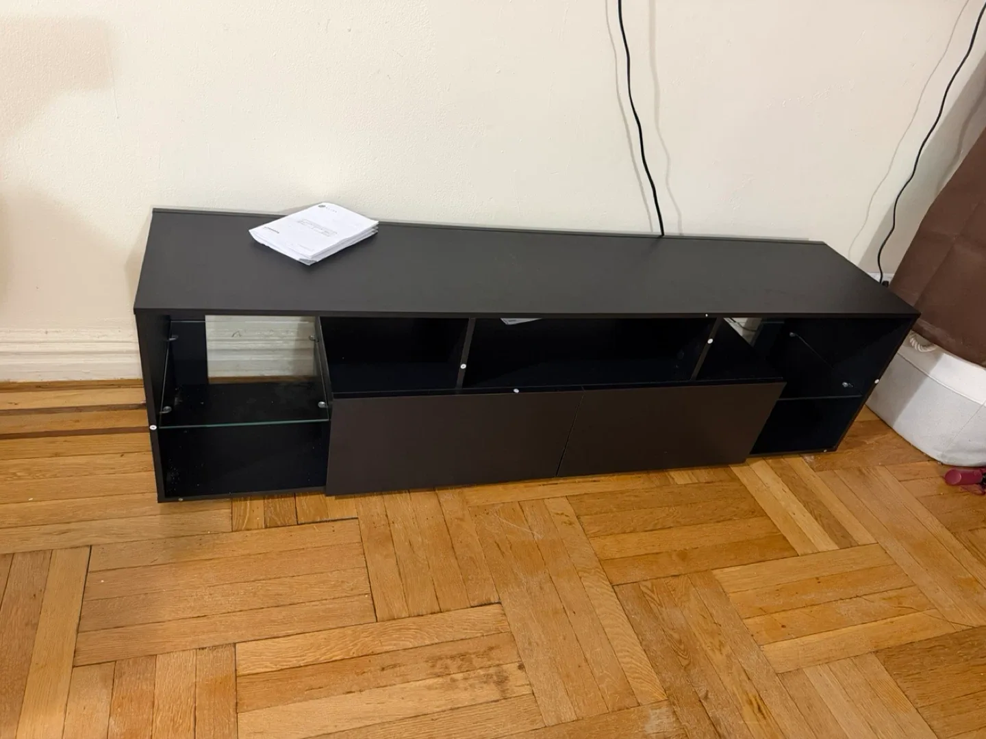 Black TV Stand Media Console