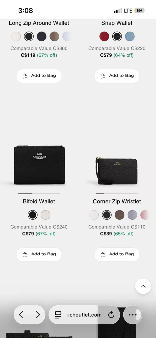 Coach Black Bifold Wallet image indicator(2)