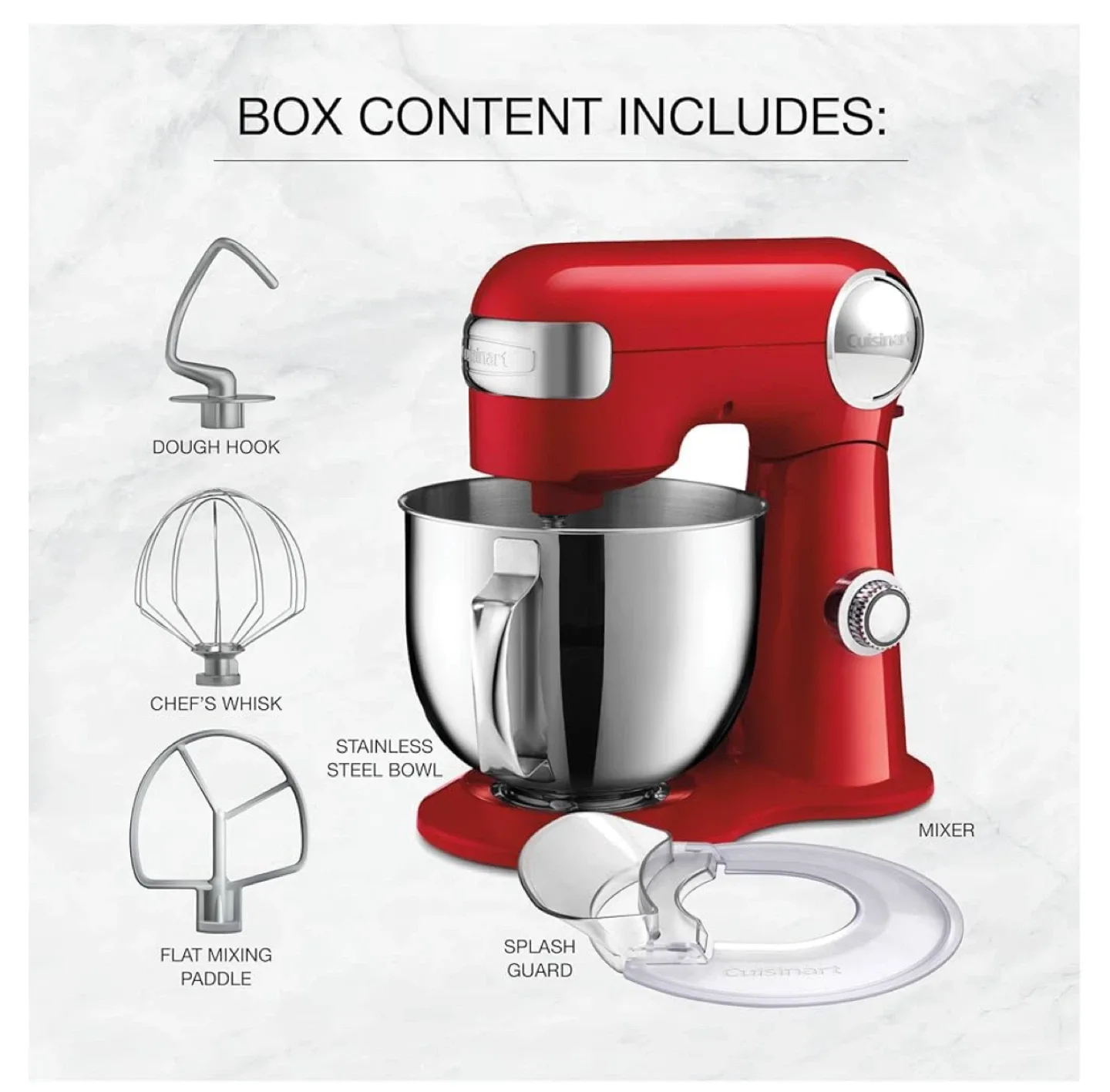 Cuisinart Stand Mixer - Red - 5.5 Quart image indicator(4)