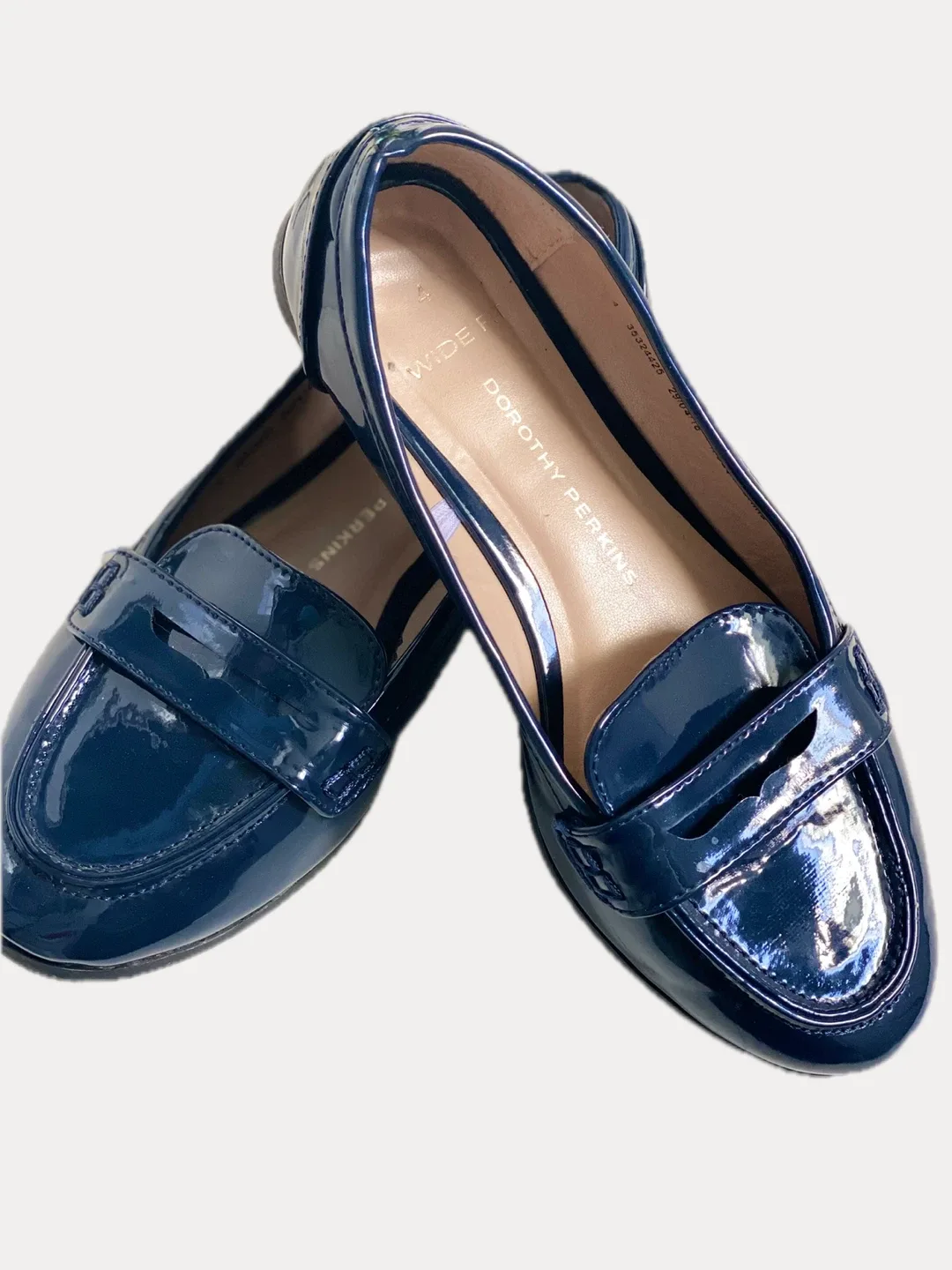 Dorothy Perkins Blue Patent Loafers - Size 4 image indicator(2)