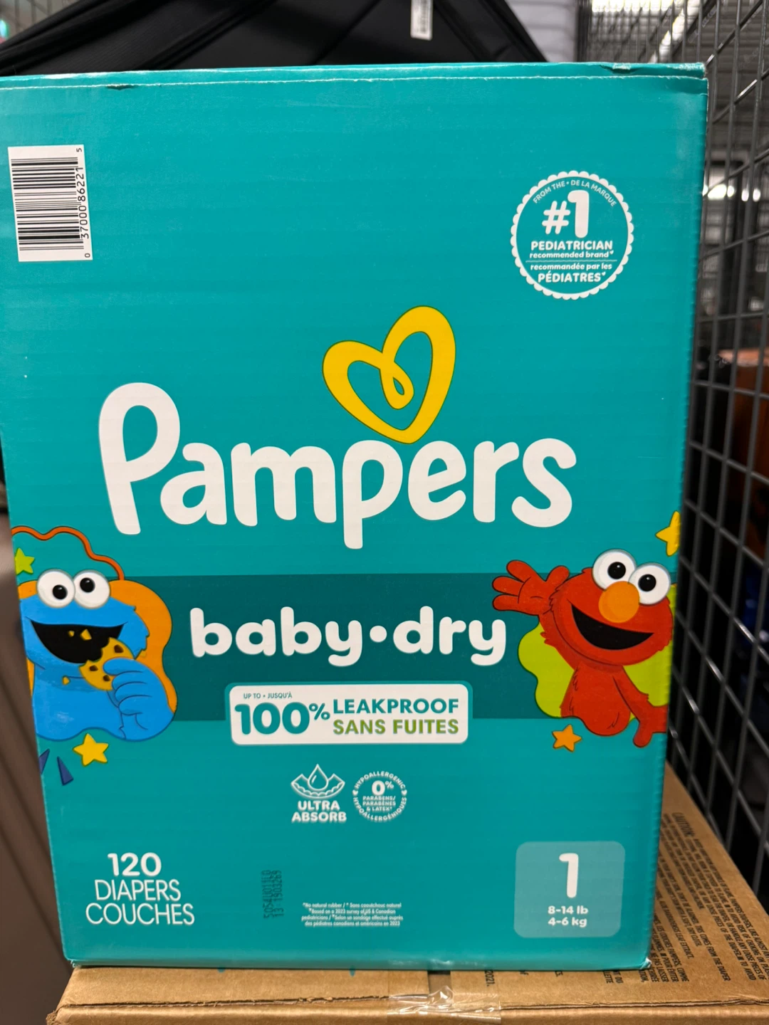 Pampers Baby-Dry Size 1 (8-14 lb) - 120 Diapers