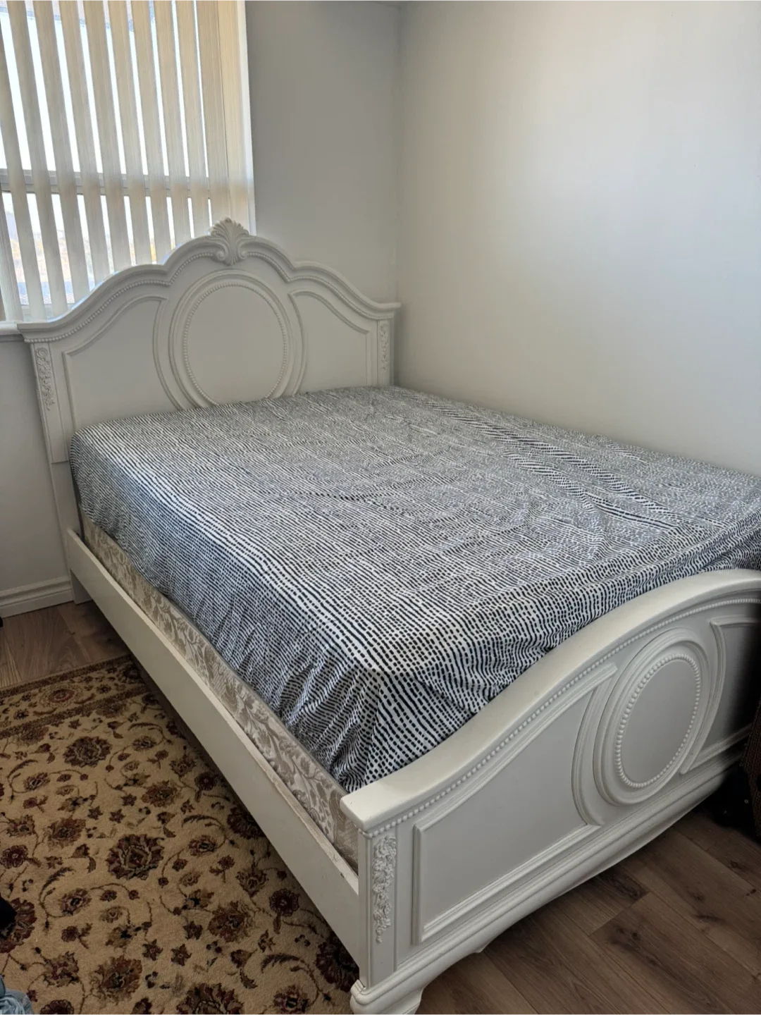 White Ornate Bed Frame