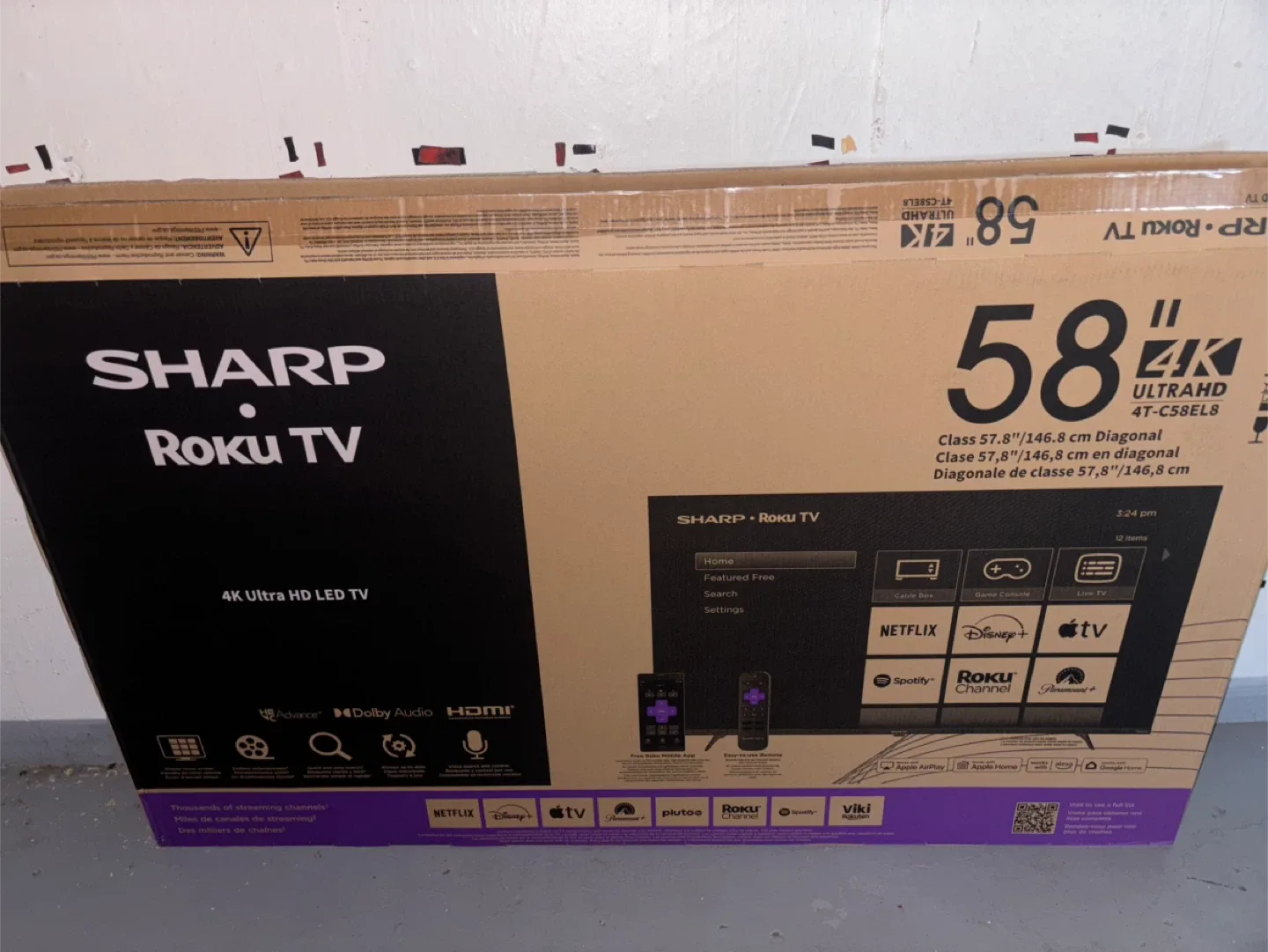 Sharp Roku TV 58" 4T-C58EL8 4K UHD