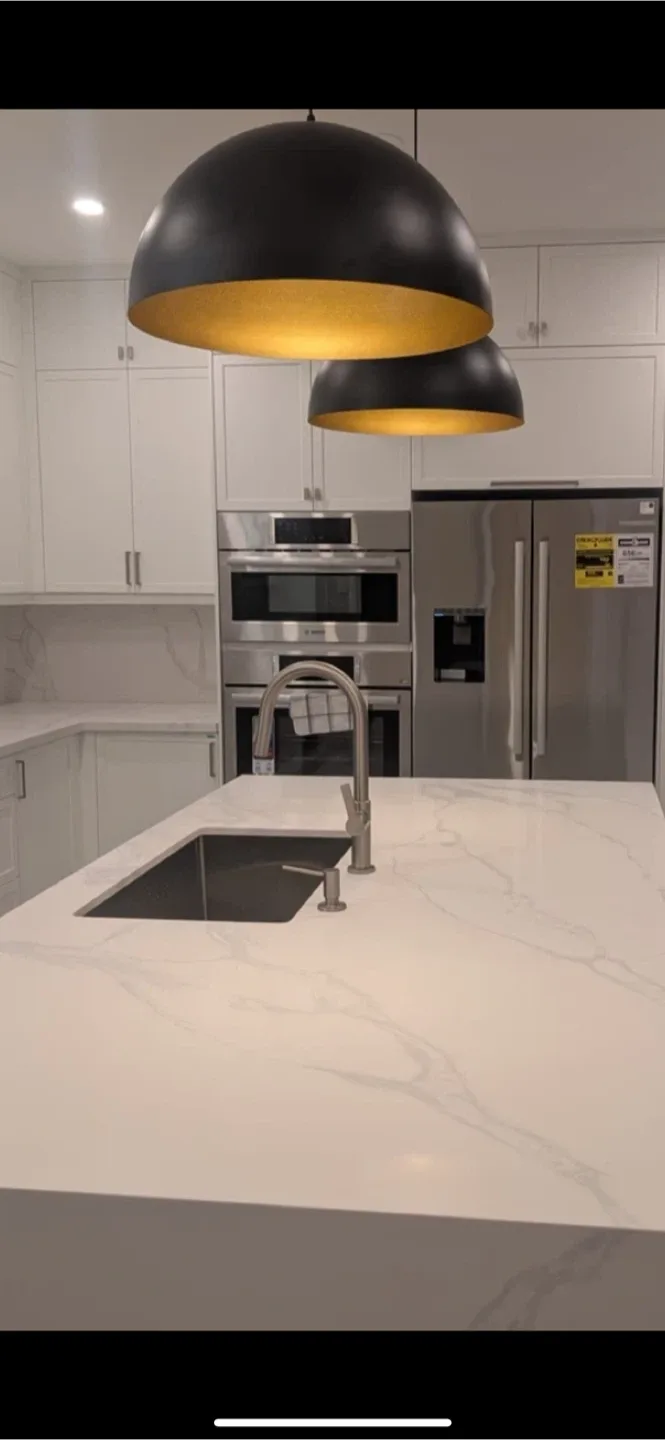 Black & Gold Dome Pendant Light Fixtures, 2 Pack image indicator(3)