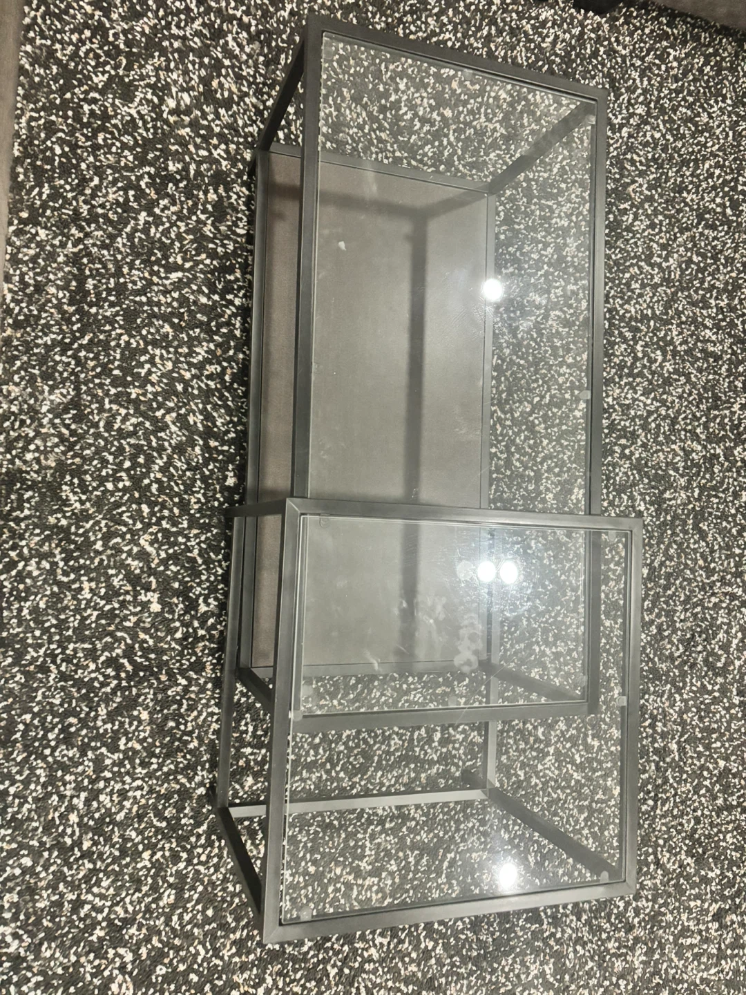 Glass Coffee Table and Side Table Set - photo 3