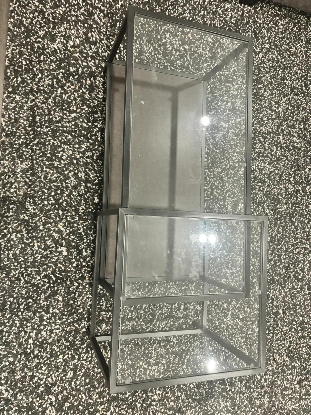 Glass Coffee Table and Side Table Set image indicator(3)