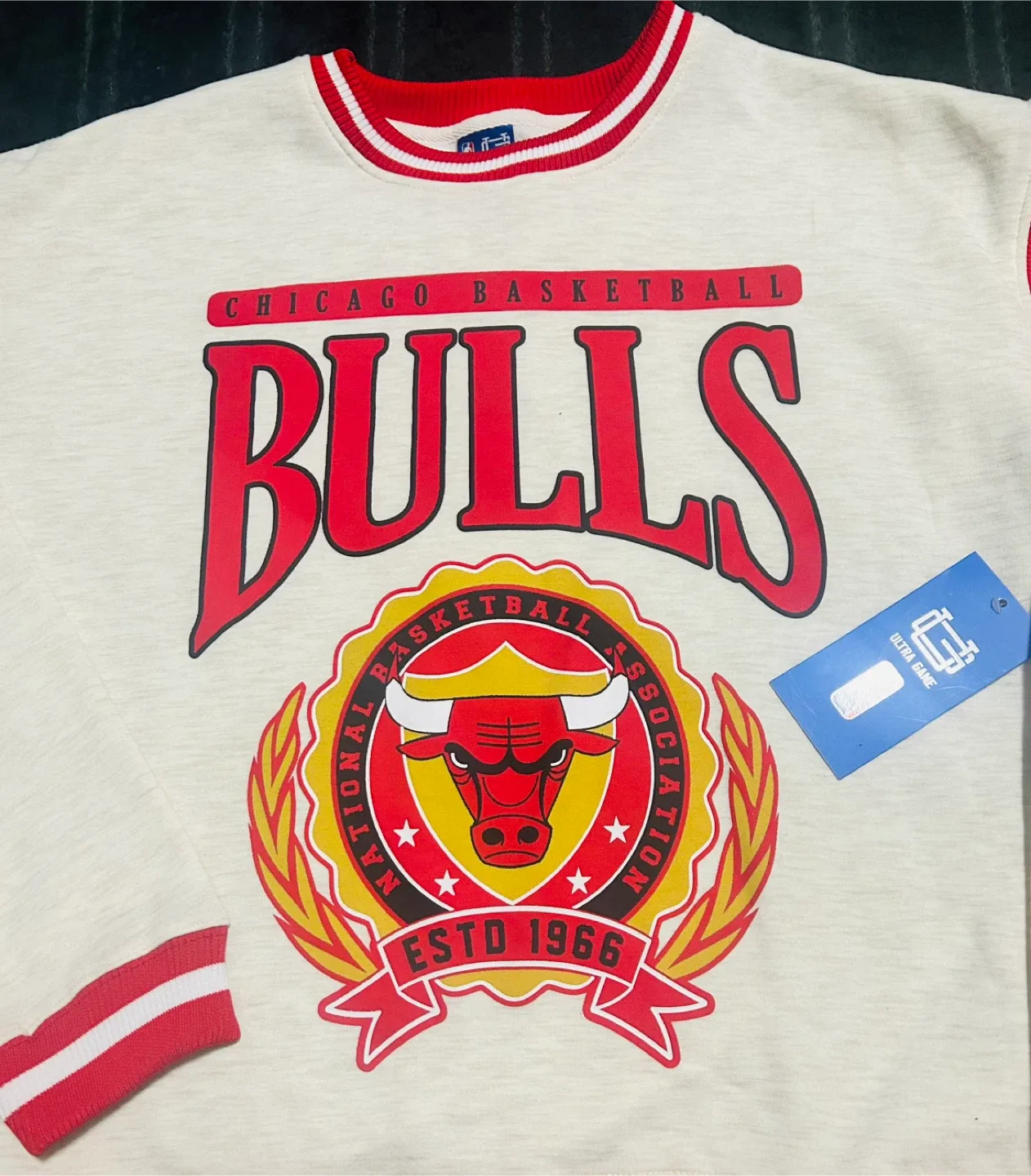 NWT Retro Chicago Bulls Unisex Sweatshirt Sweater Sz Medium M image indicator(2)
