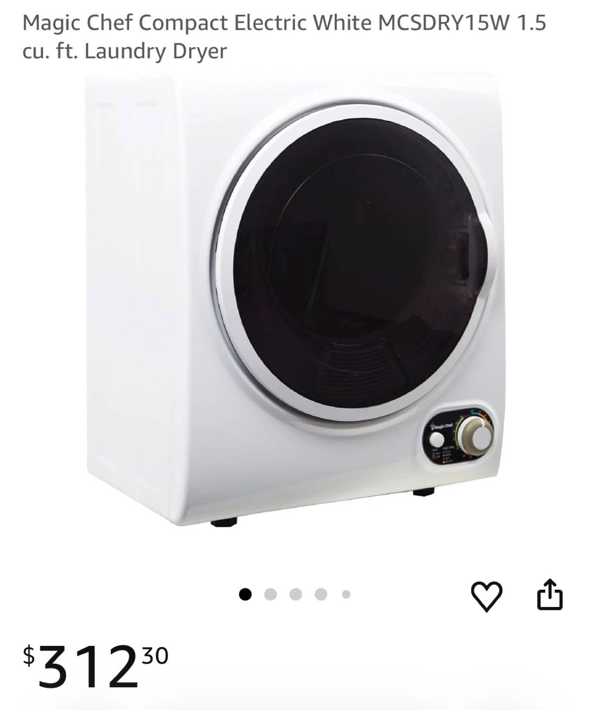 New Magic Chef Compact Electric Laundry Dryer - photo 3