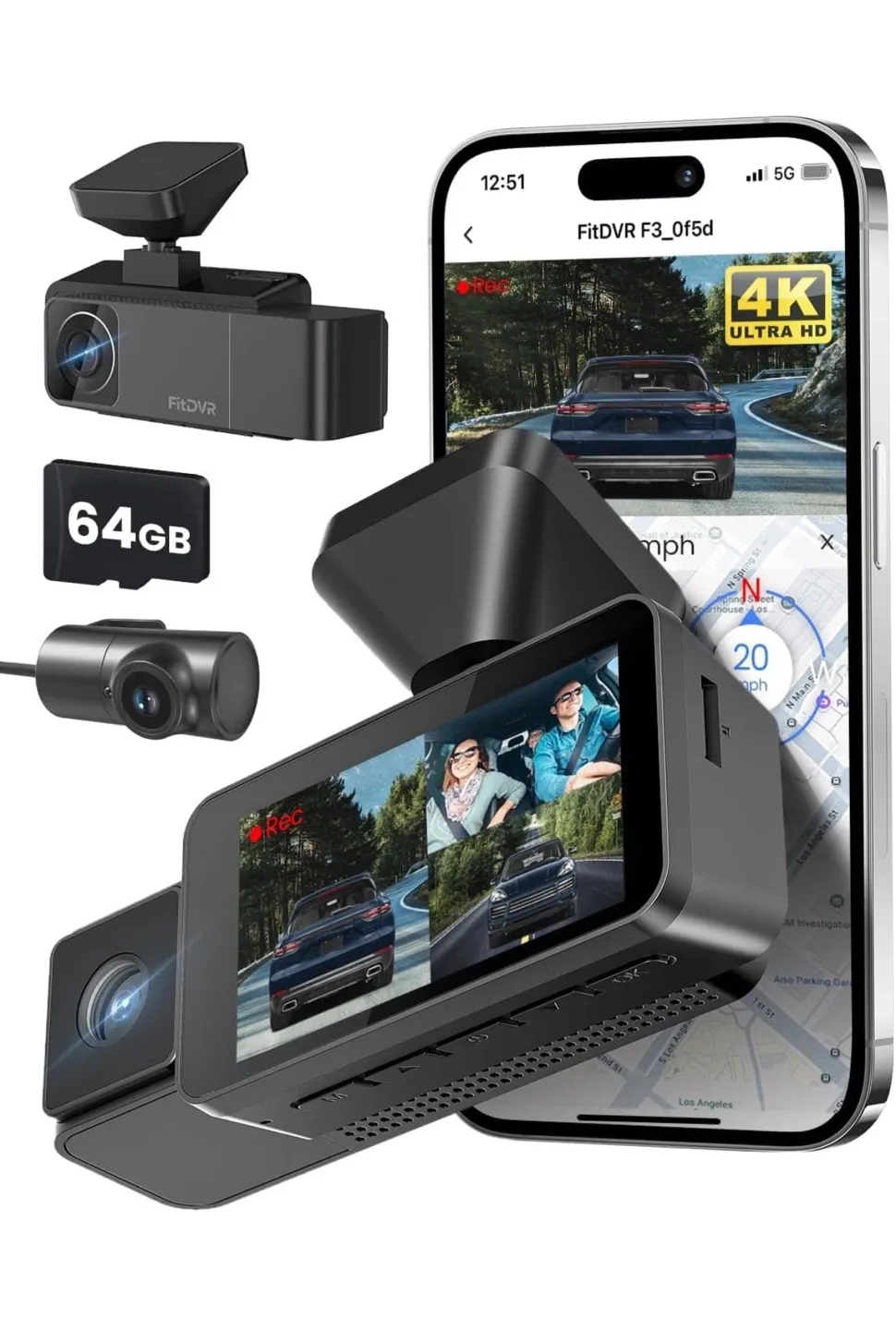 FitDVR F3 4K Dash Cam - Brand New! image indicator(9)