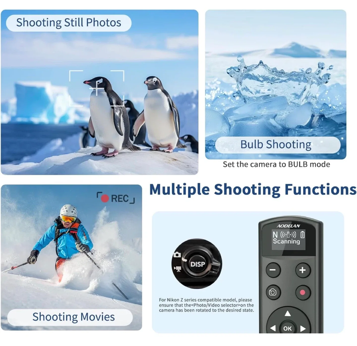 AODELAN Wireless Camera Remote Control for Nikon image indicator(4)