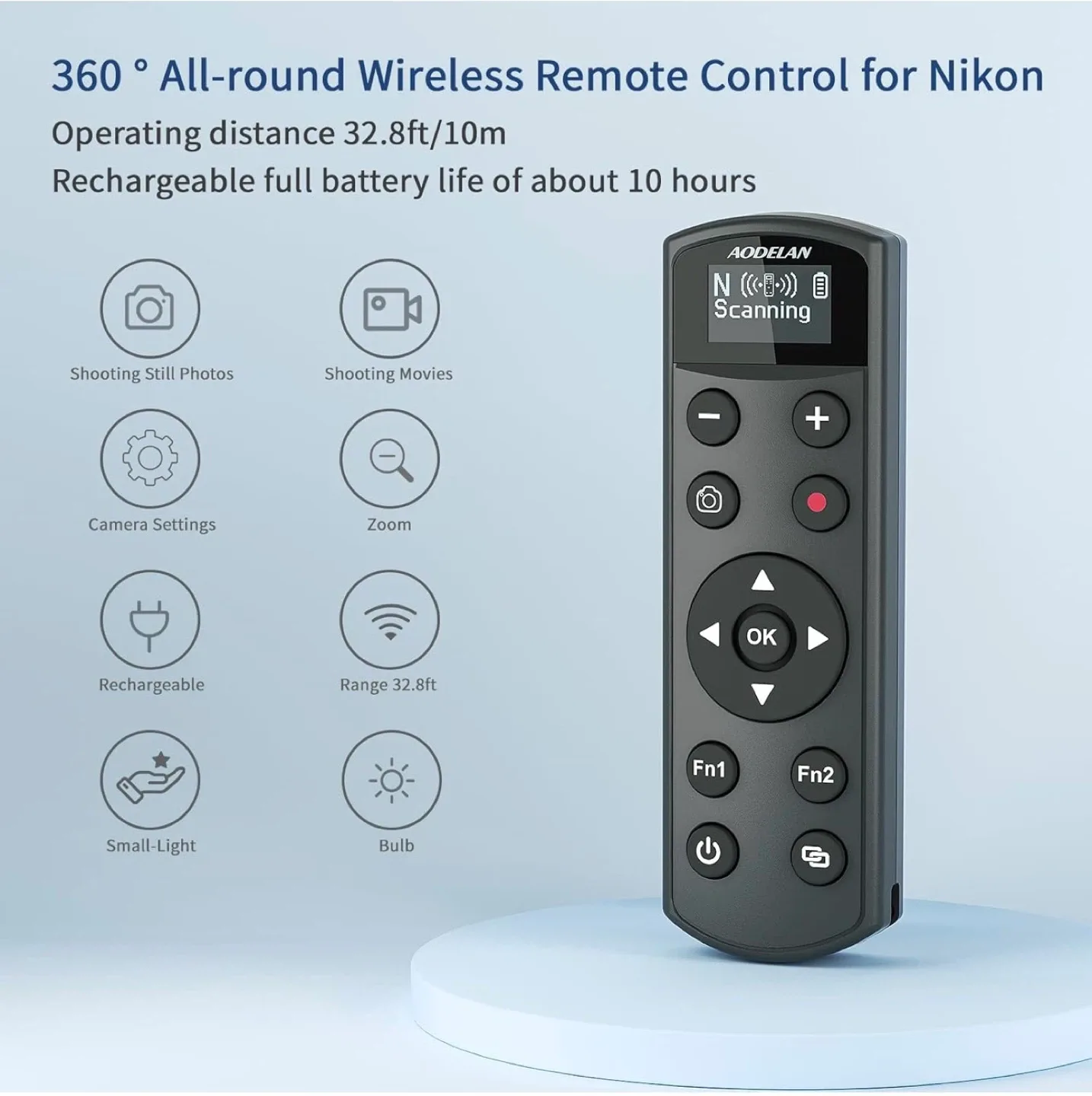 AODELAN Wireless Camera Remote Control for Nikon image indicator(3)