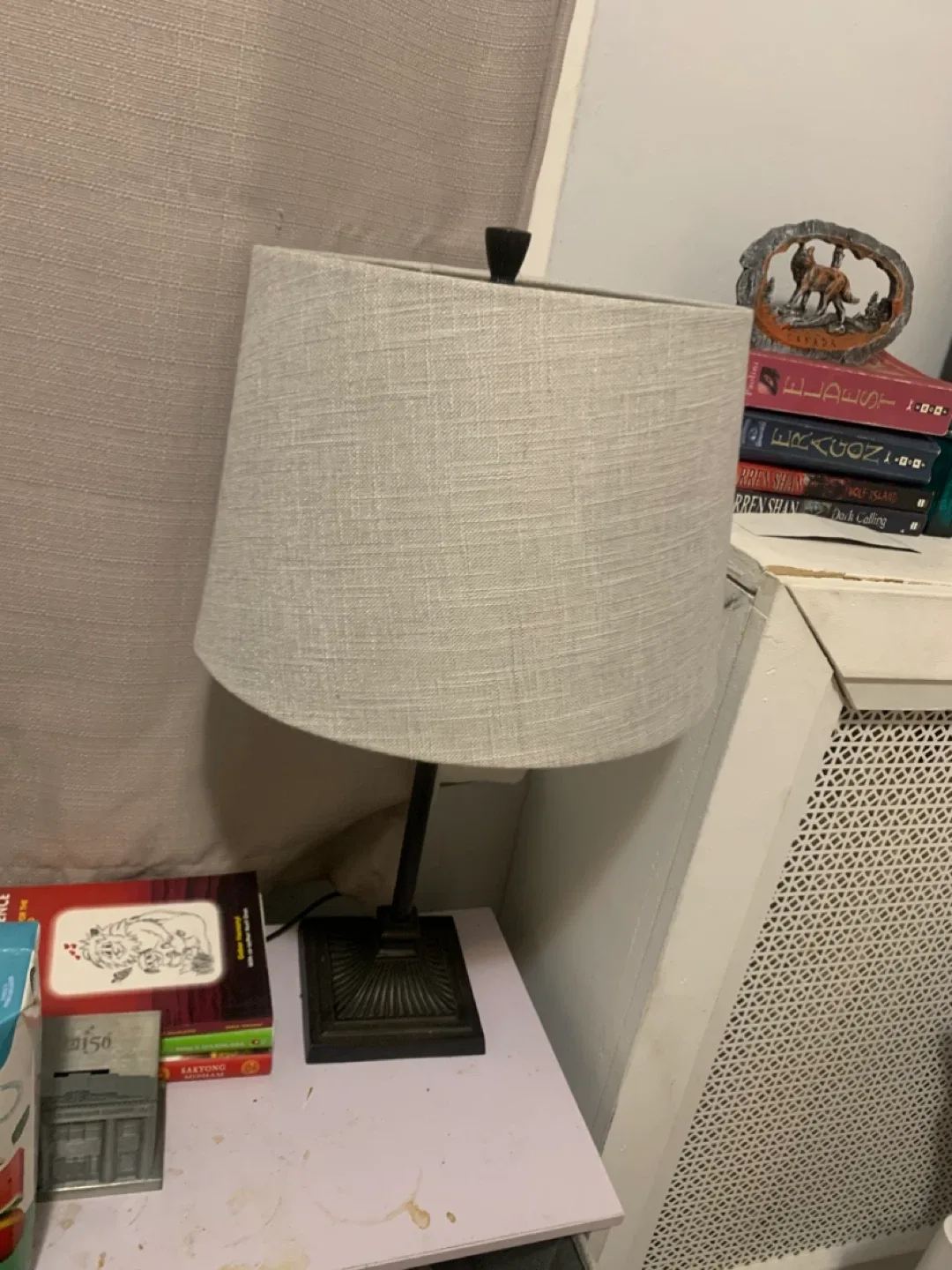 Metal Table Lamp and grey Shade image indicator(3)