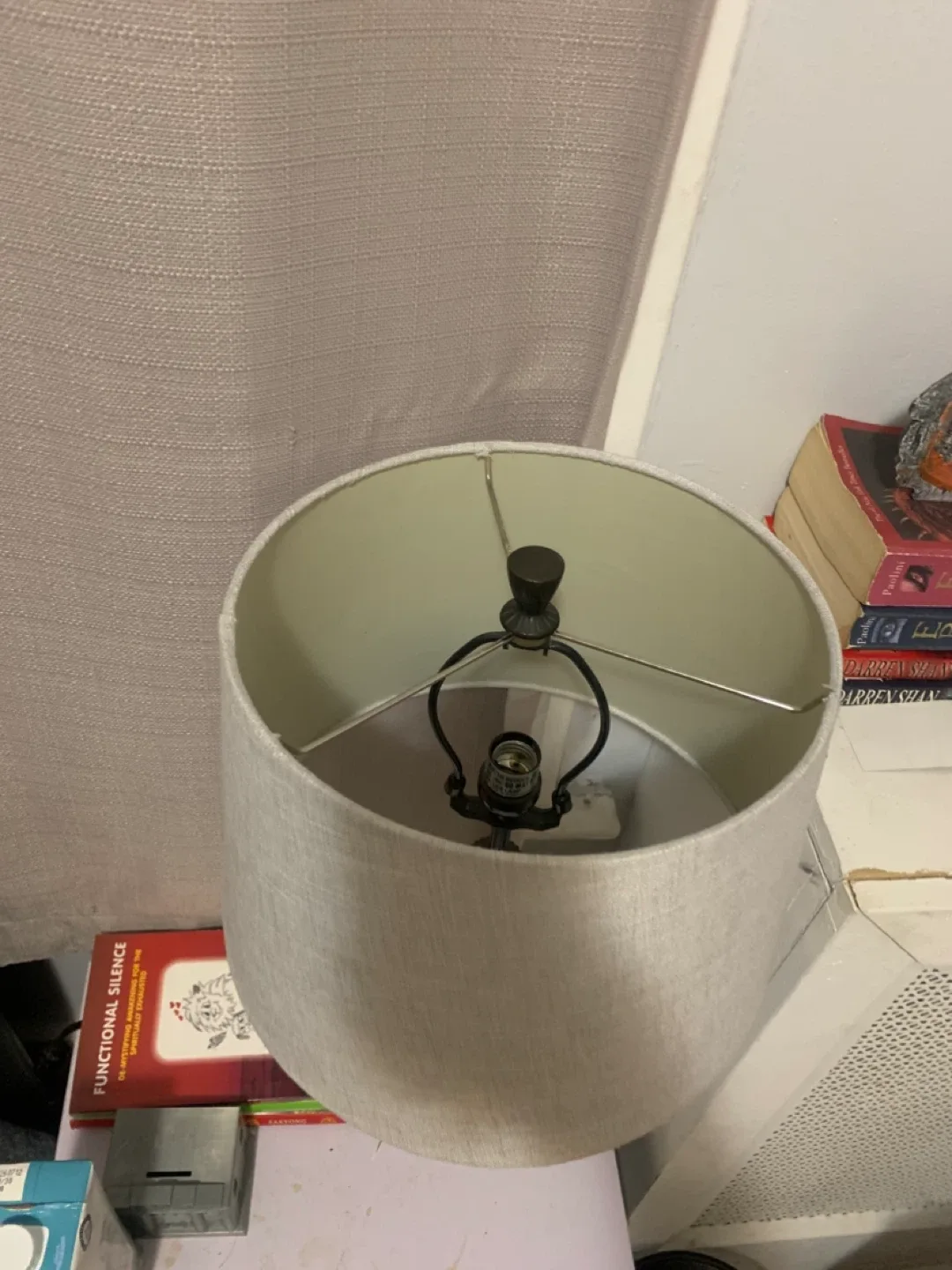 Metal Table Lamp and grey Shade image indicator(2)