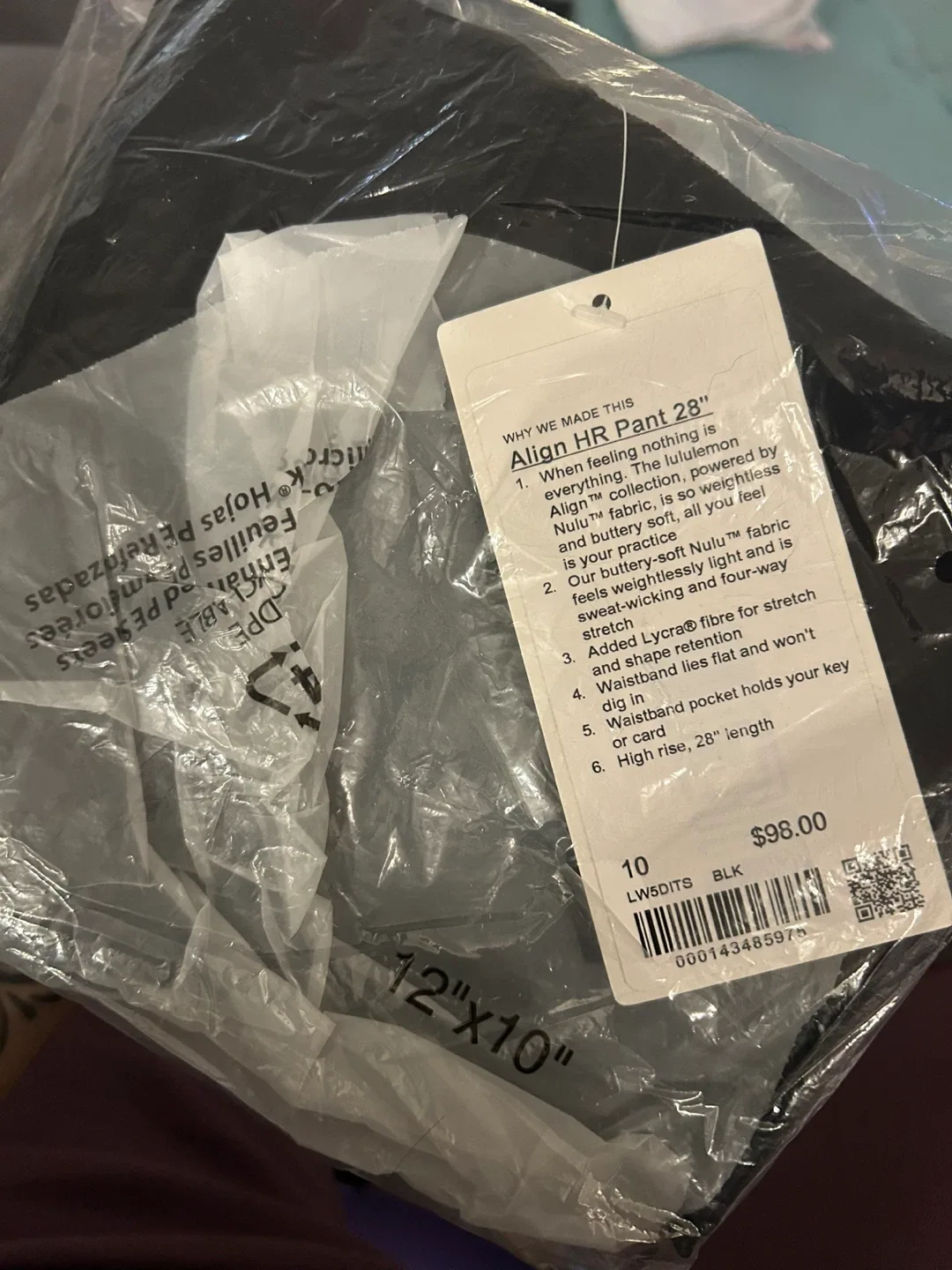 lululemon Black Align Leggings Size 10