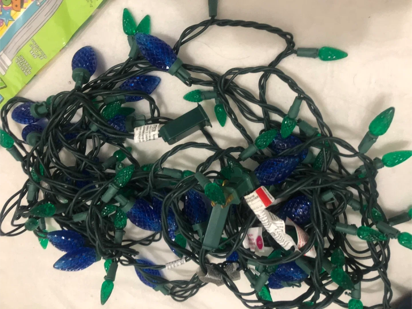 Blue & Green Christmas Lights