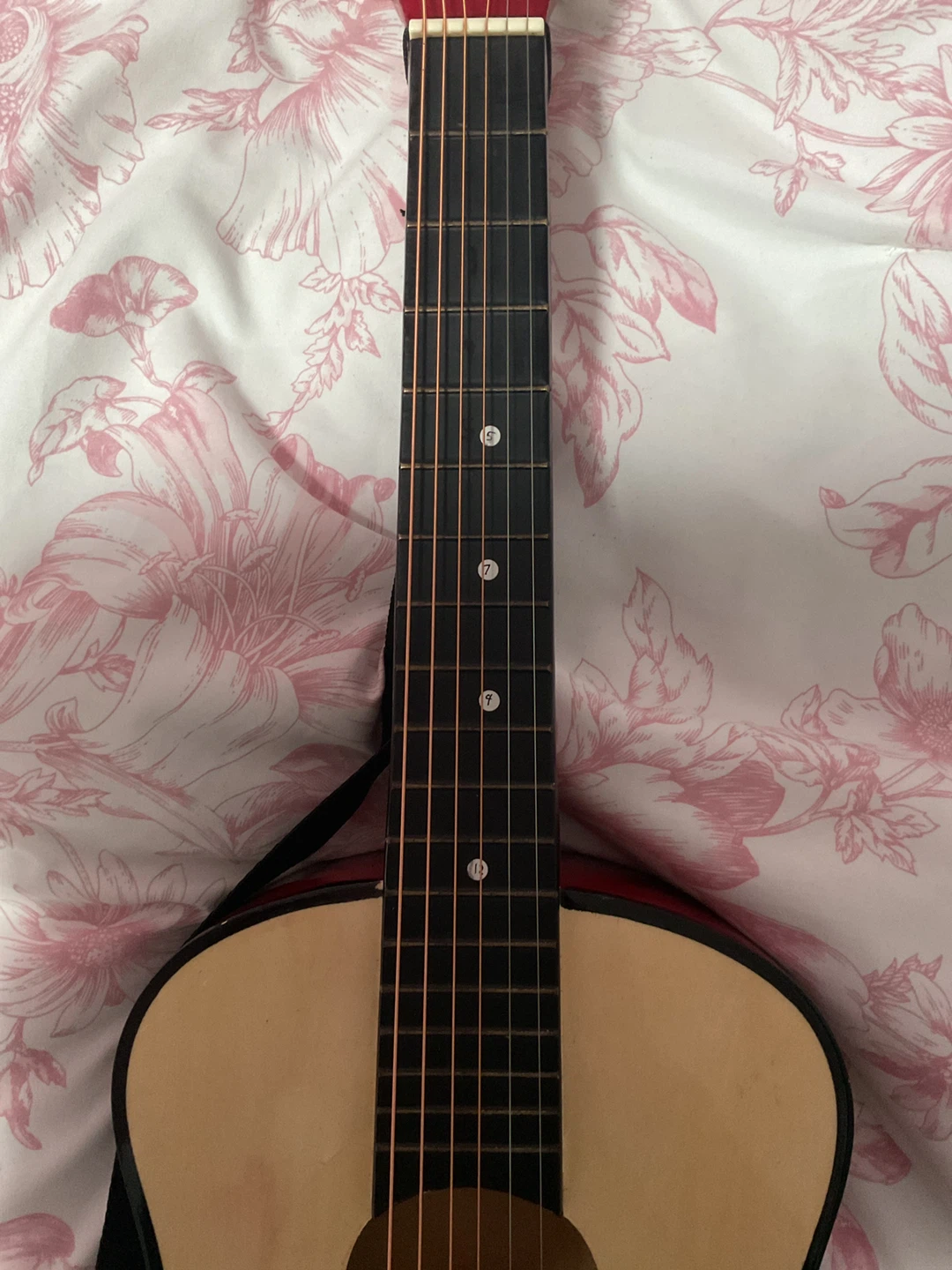 Acoustic Guitar - Red & Beige - photo 2