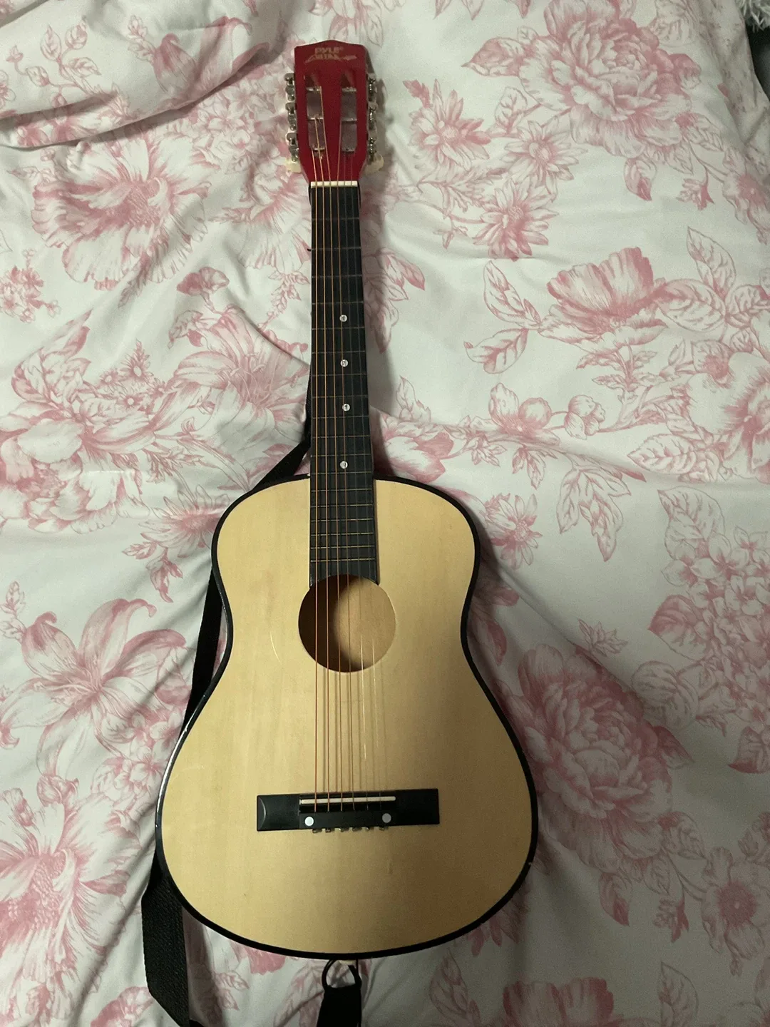 Acoustic Guitar - Red & Beige