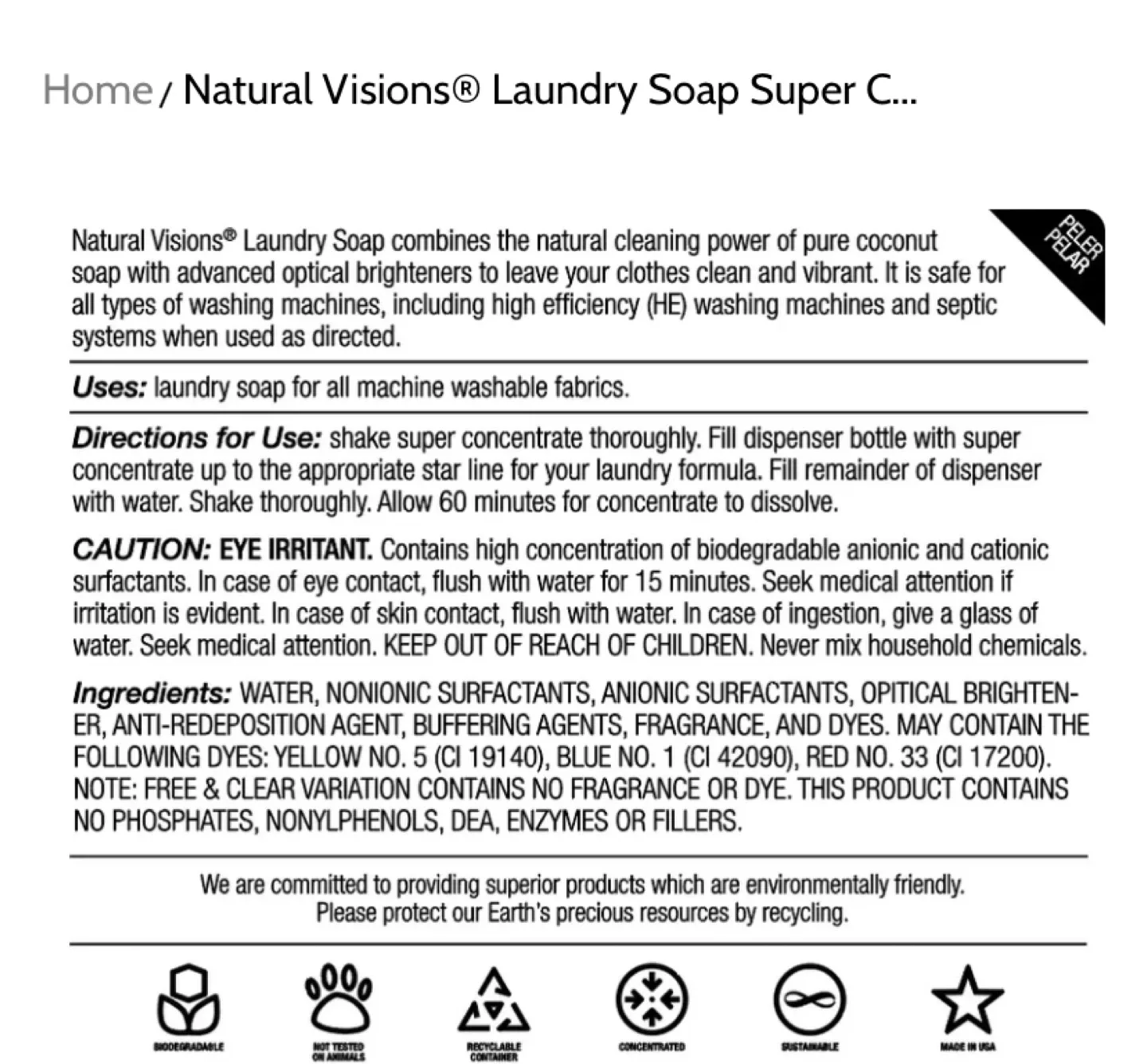 Natural Visions Laundry Soap Super Concentrate image indicator(3)