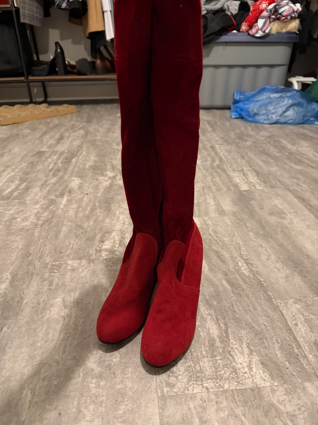Red Over-the-Knee Boots - photo 3