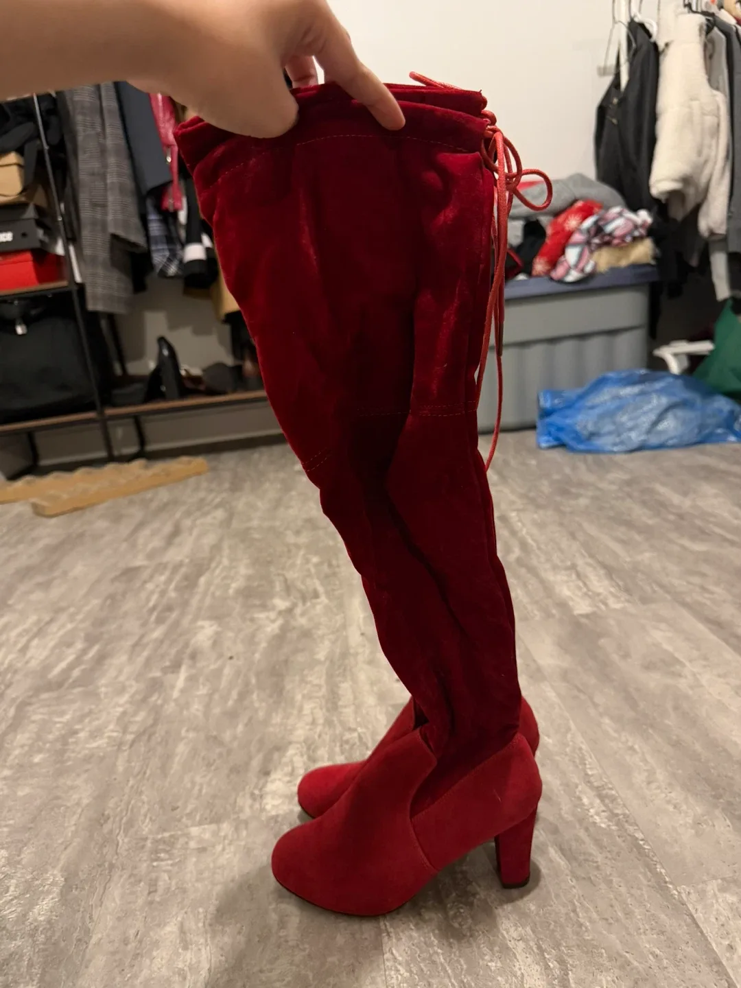 Red Over-the-Knee Boots