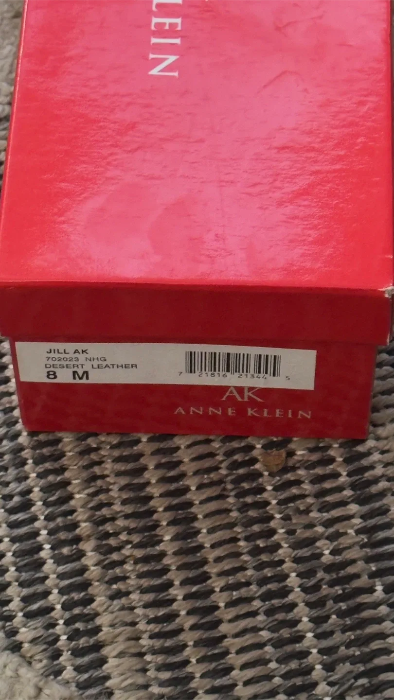 Anne Klein Black Leather Slides Size 8 image indicator(6)