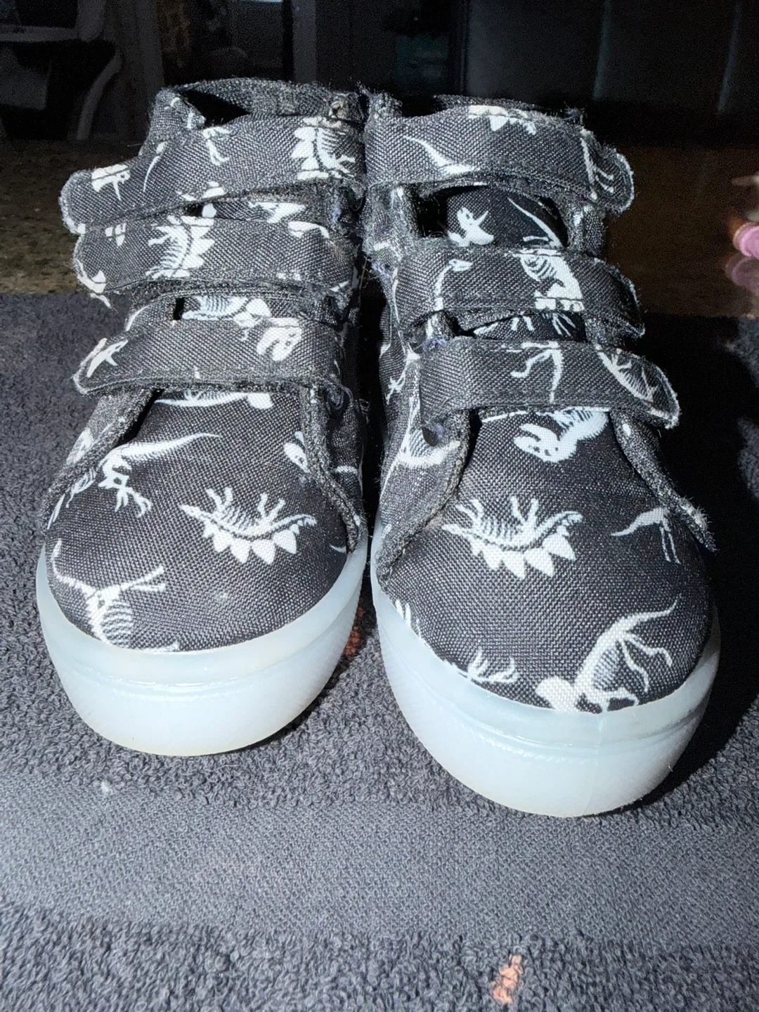 Dinosaur Print Light-Up Sneakers (size 7C) image indicator(3)