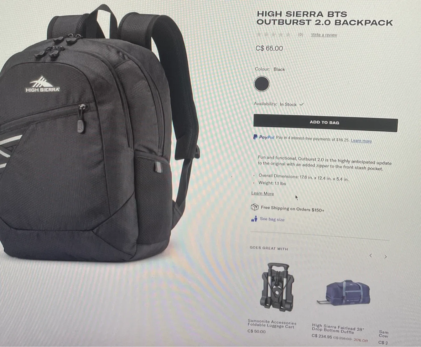 High Sierra BTS Outburst 2.0 Backpack image indicator(2)