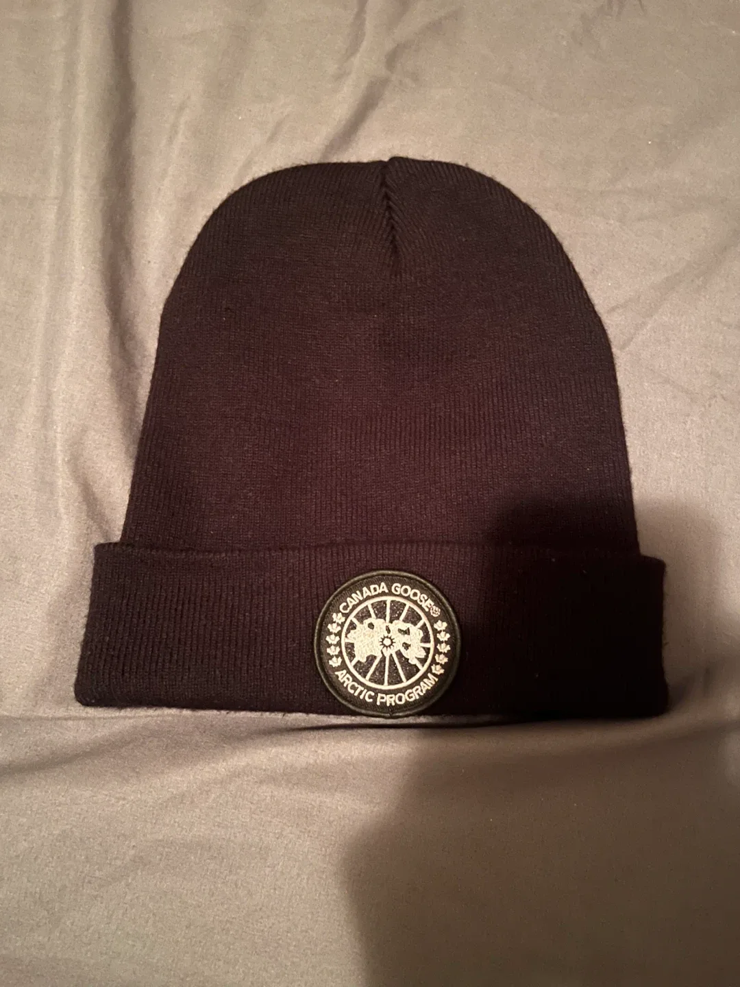 Canada Goose Black Cotton Beanie