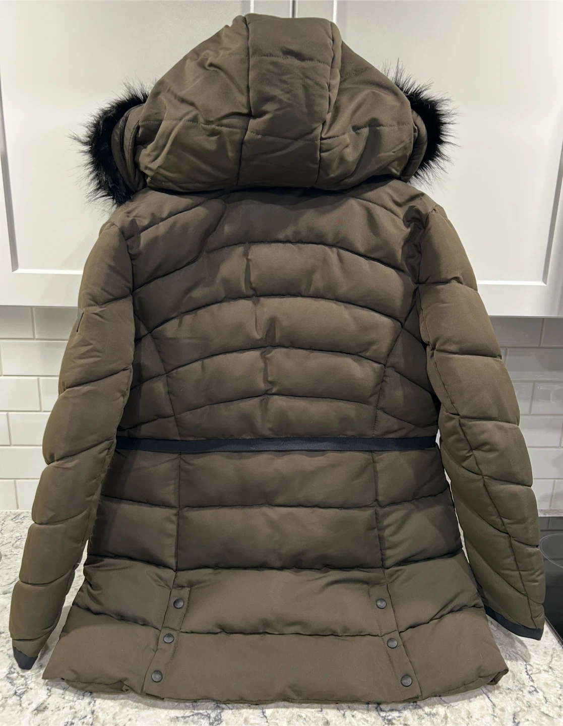 Women’s Guess Olive Green Winter Puffer Coat (Size XL) - photo 2