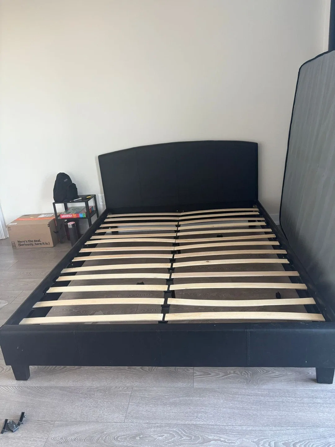 Black Queen Bed and Mattress image indicator(4)