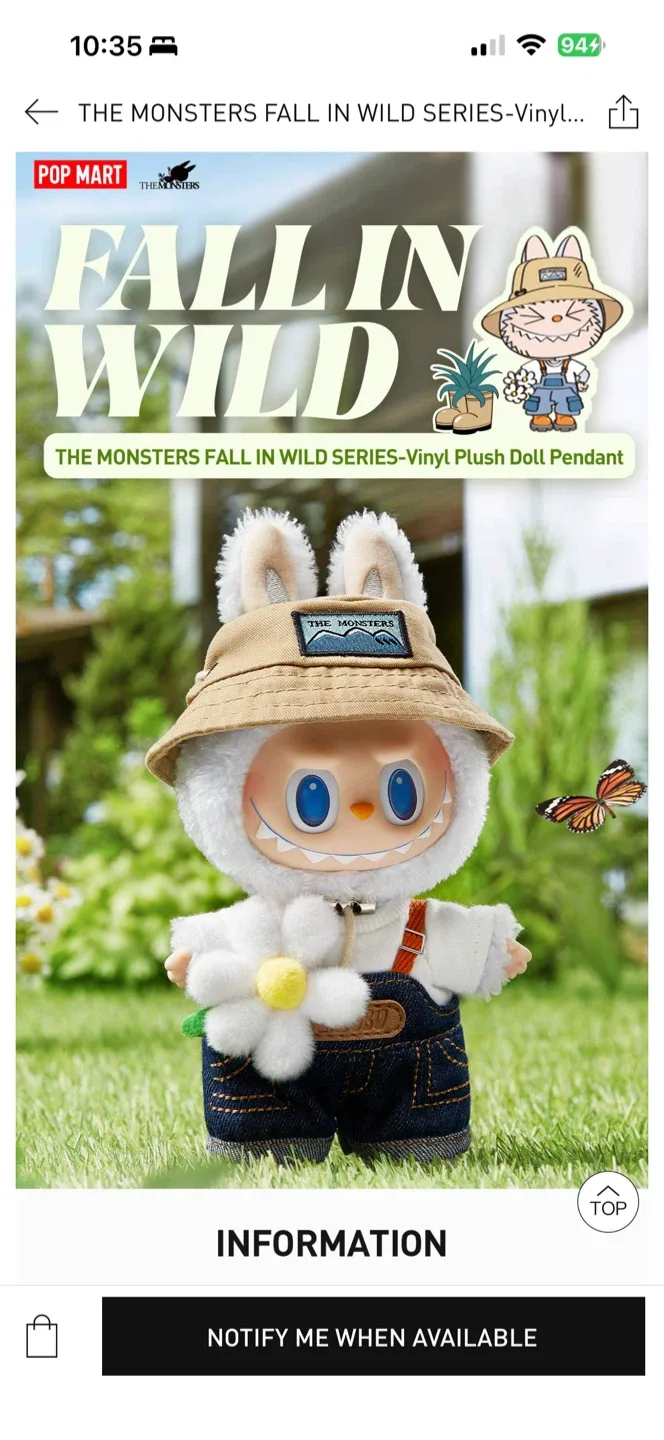 Pop Mart The Monsters Fall in Wild Vinyl Plush Doll Pendant image indicator(5)