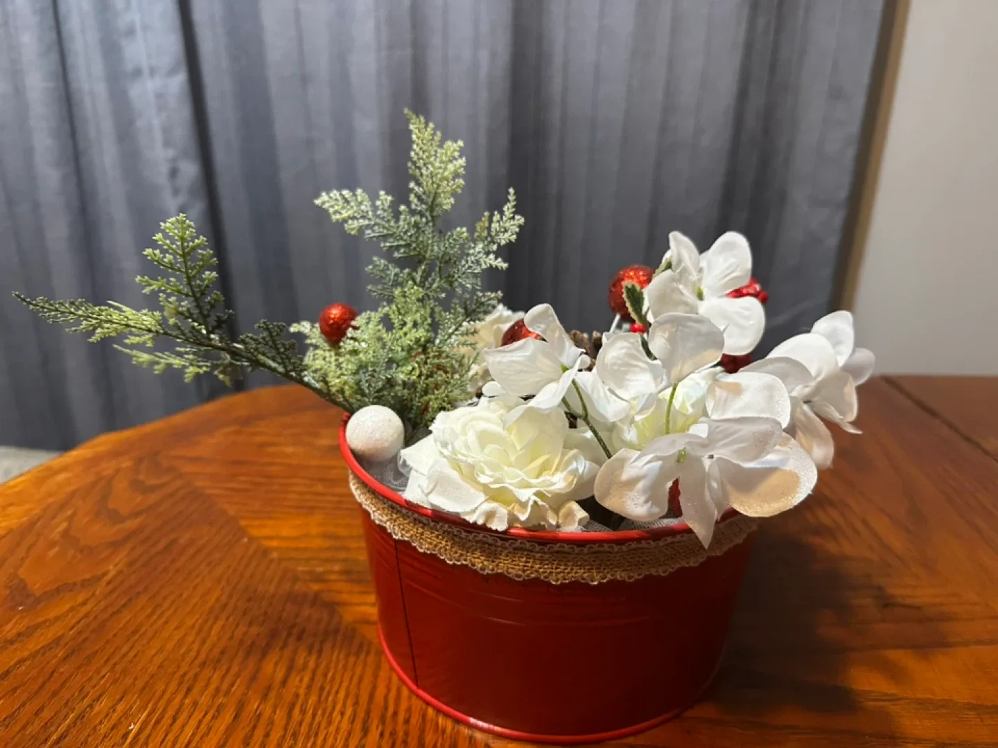Red Holiday Floral Arrangement