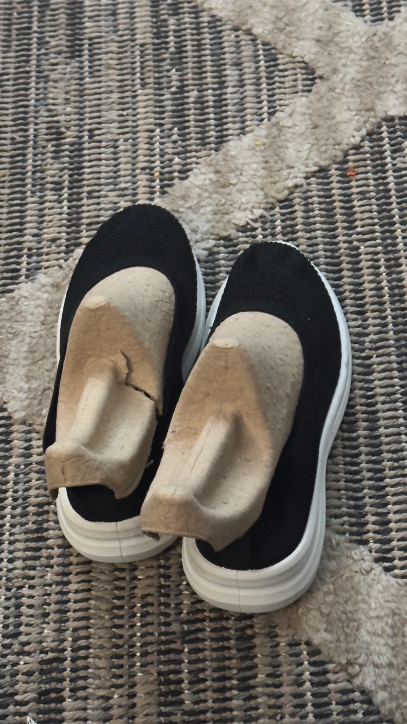 Black Knit Slip-On Sneakers - Size 39 - photo 4