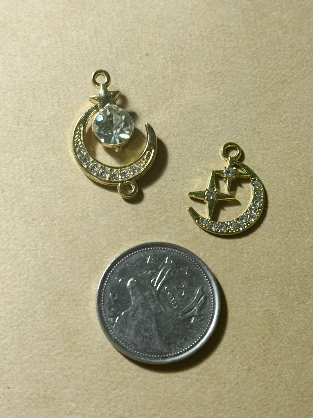 Star and Moon Charm Pendants