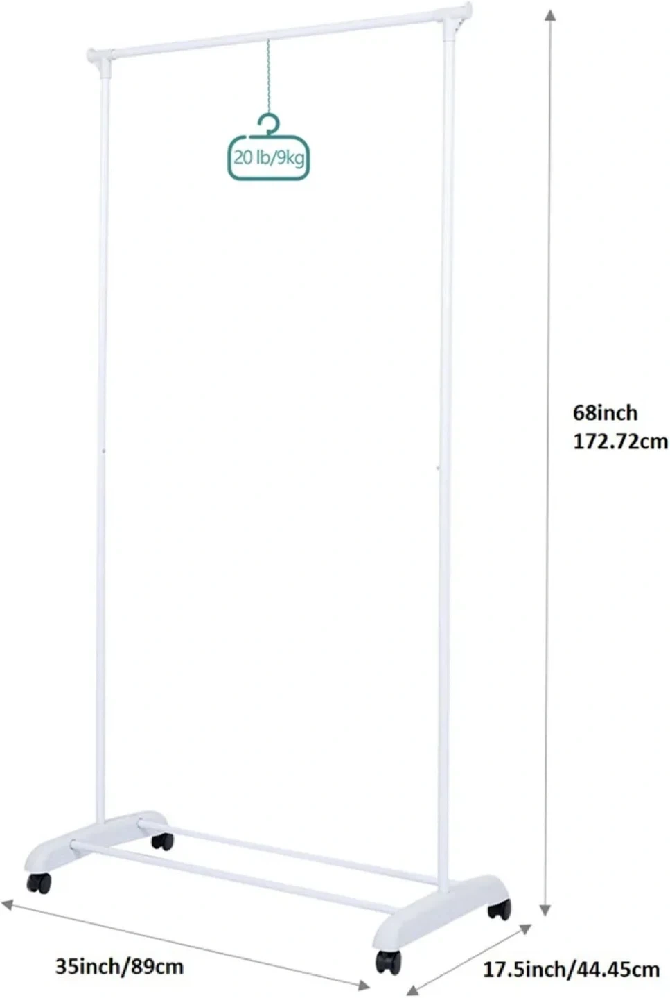 MOVING SALE: Clothes Rack with Wheels