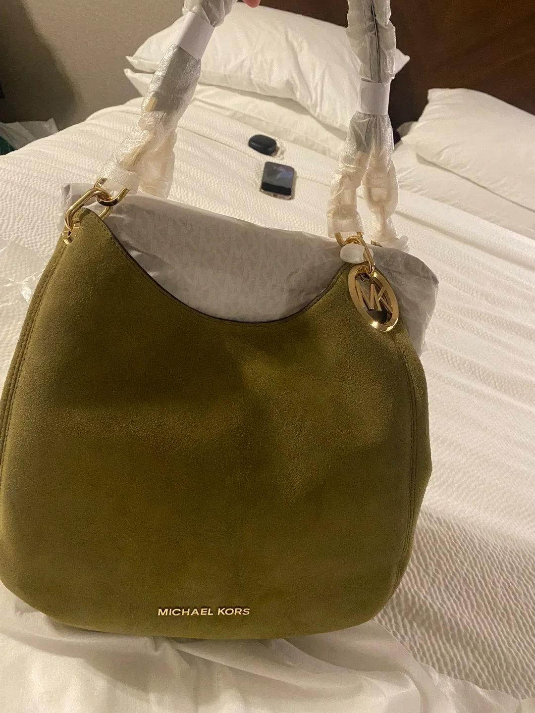 Michael Kors Olive Green Shoulder Bag